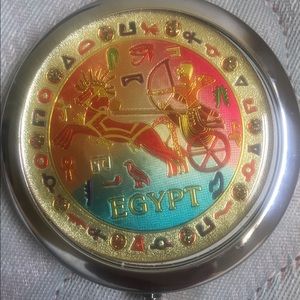 Vintage double mirror, round